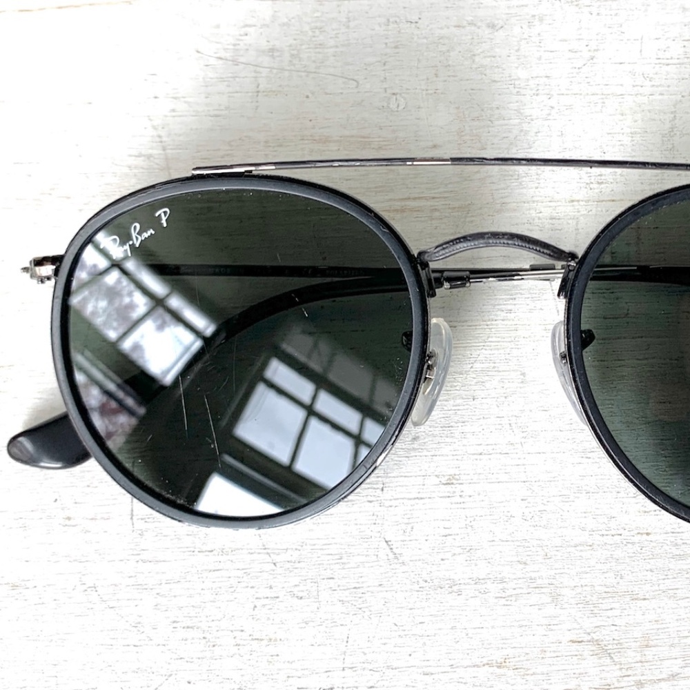 Polarized Double Bar Round Ray Ban Sunglasses